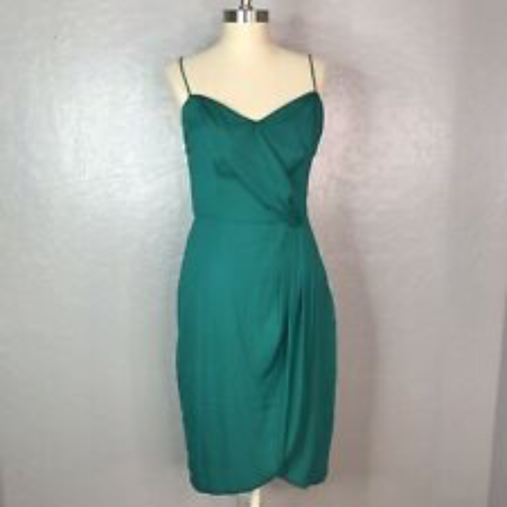 Banana Republic Spaghetti Strap Green Dress